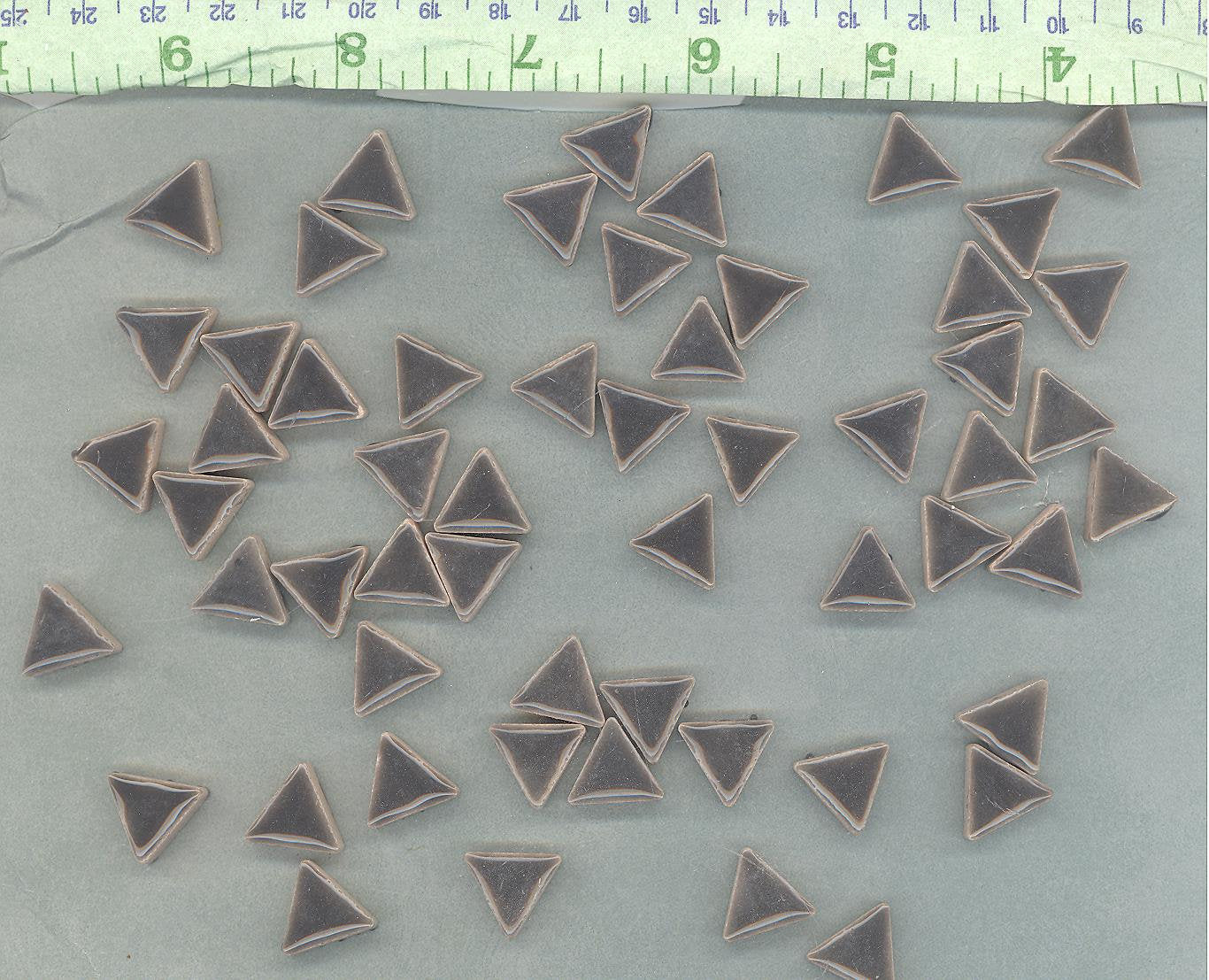 Charcoal Gray Mini Triangles Mosaic Tiles - 50g Ceramic - 15mm
