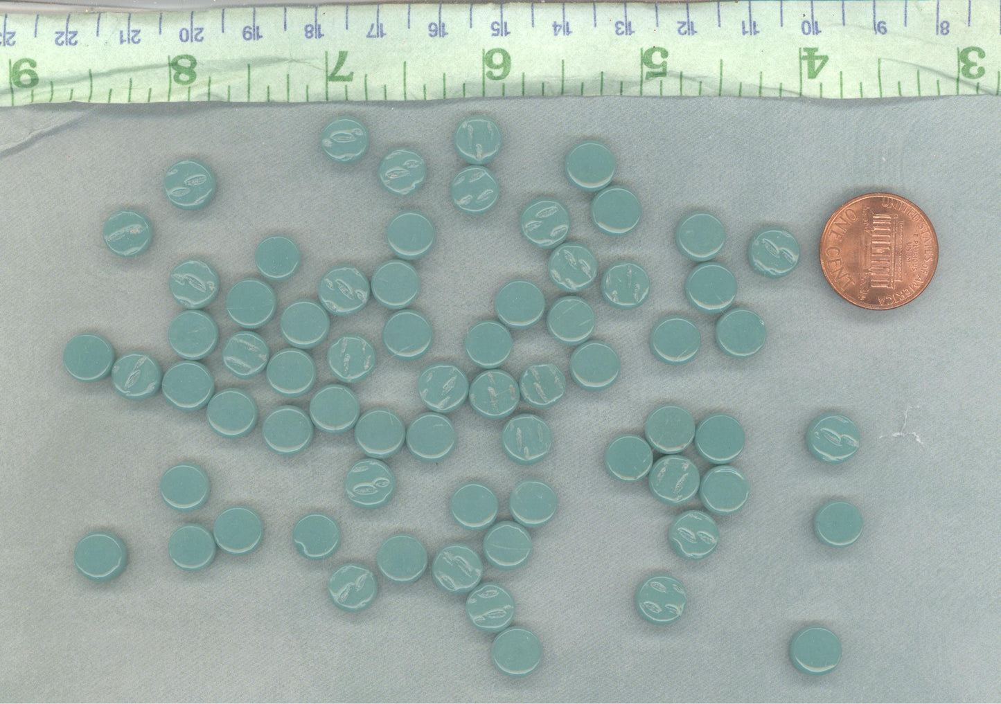 Dark Teal MINI Glass Drops Mosaic Tiles - 50 grams - 8mm - Over 100 Gems