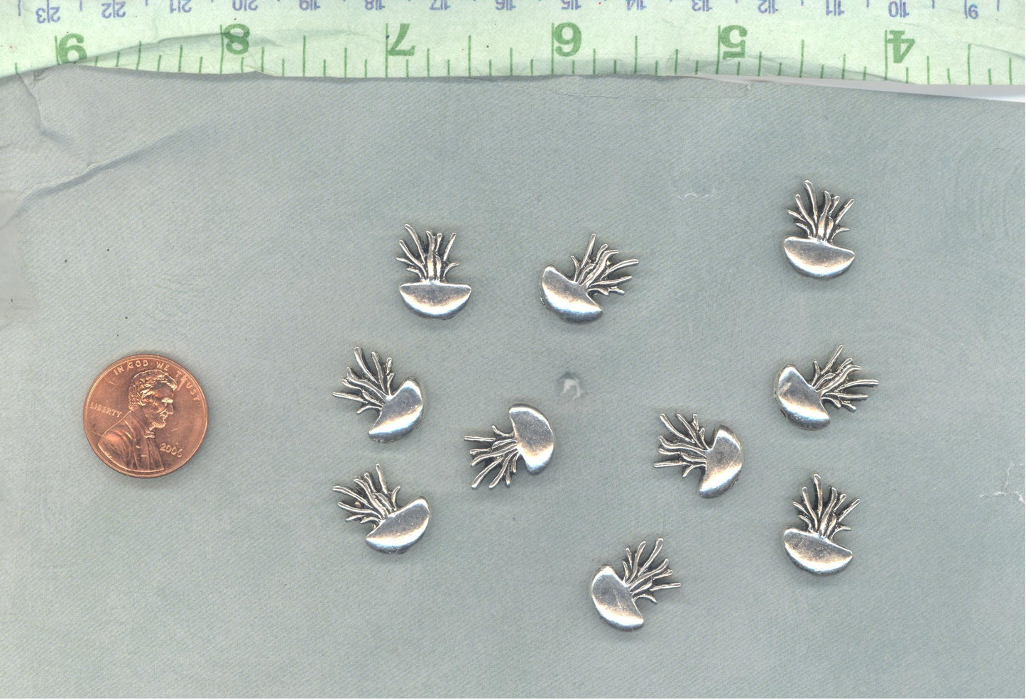 Jellyfish Beads - Silver-Toned 15mm - Tibetan Style