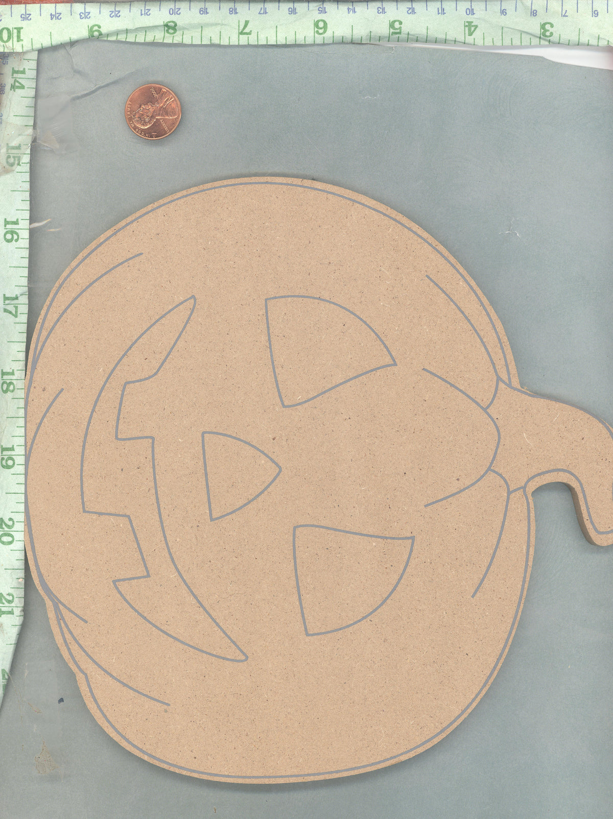 Pumpkin Plaque - THIN Unfinished MDF 8 inch Jack-O-Lantern