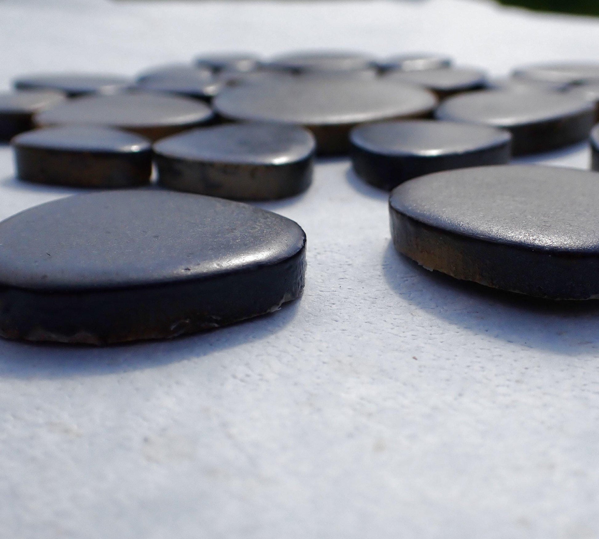 Antique Bronze Pebble Mosaic Tiles - Half Pound Ceramic Tiles in Assorted Sizes