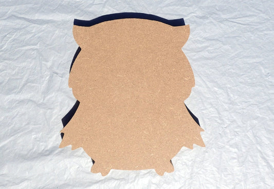 Owl Plaque - Use as a Base for Mosaics Decoupage or Decorative Painting - 8 inch Unfinished MDF