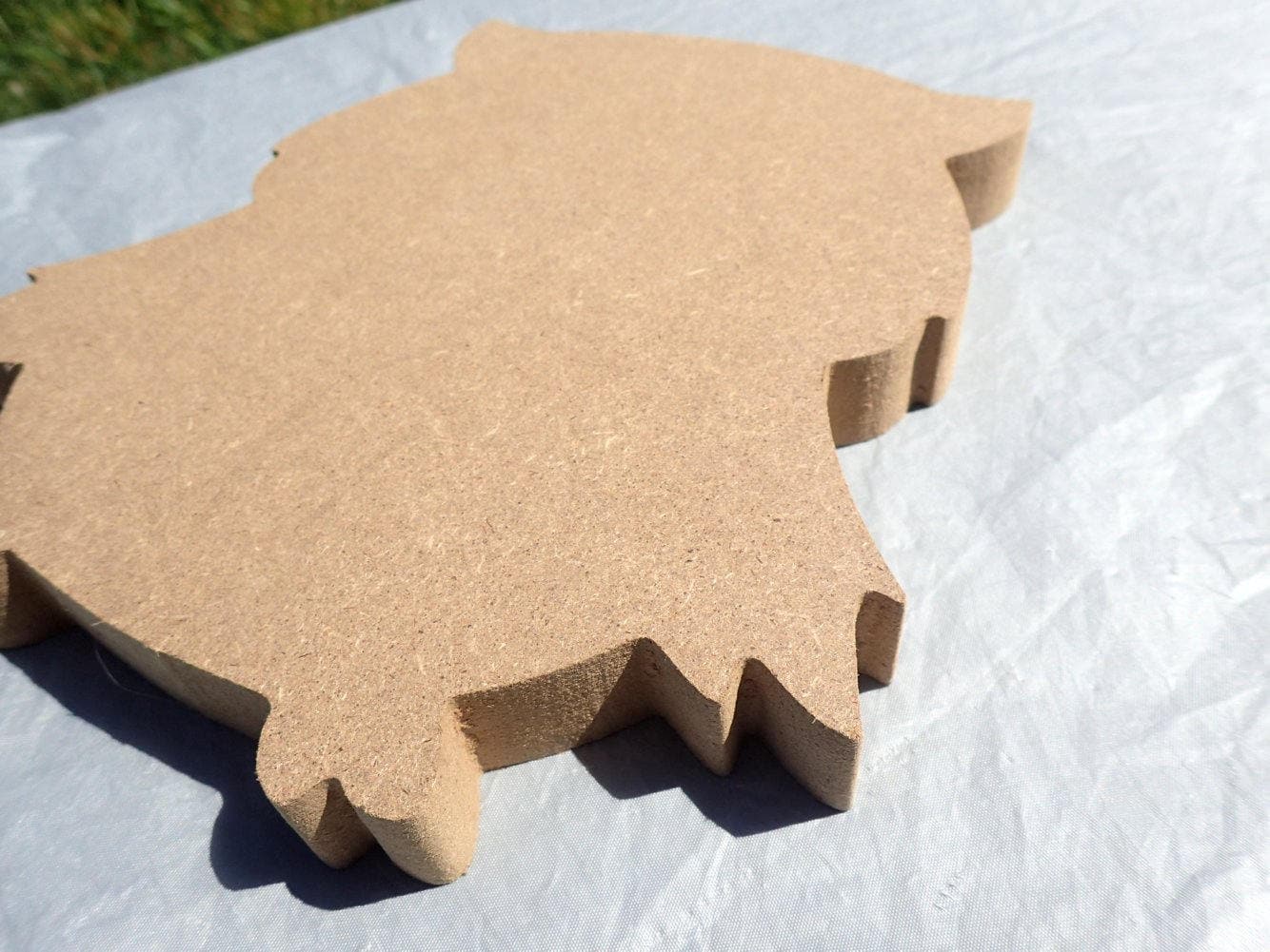 Owl Plaque - Use as a Base for Mosaics Decoupage or Decorative Painting - 8 inch Unfinished MDF
