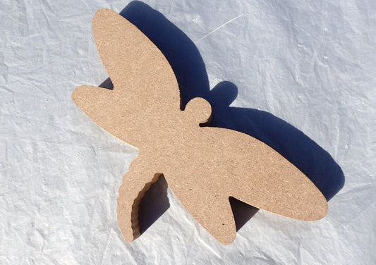 Dragonfly Plaque - Unfinished MDF Small 8 inch Sign - Use as a Base for Mosaics Decoupage or Decorative Painting