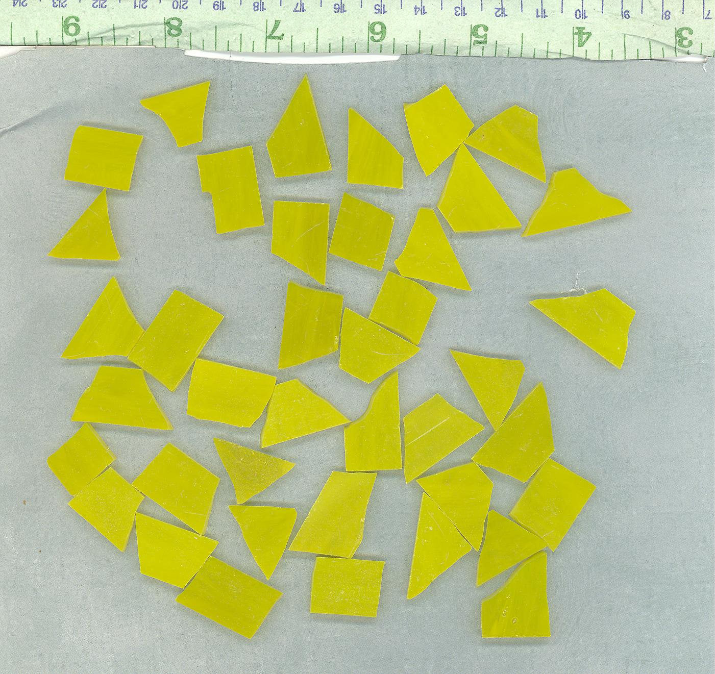 Stained Glass Mosaic Tiles in Sunshine Yellow - 1/2 Pound - 5-15 mm Various Shapes