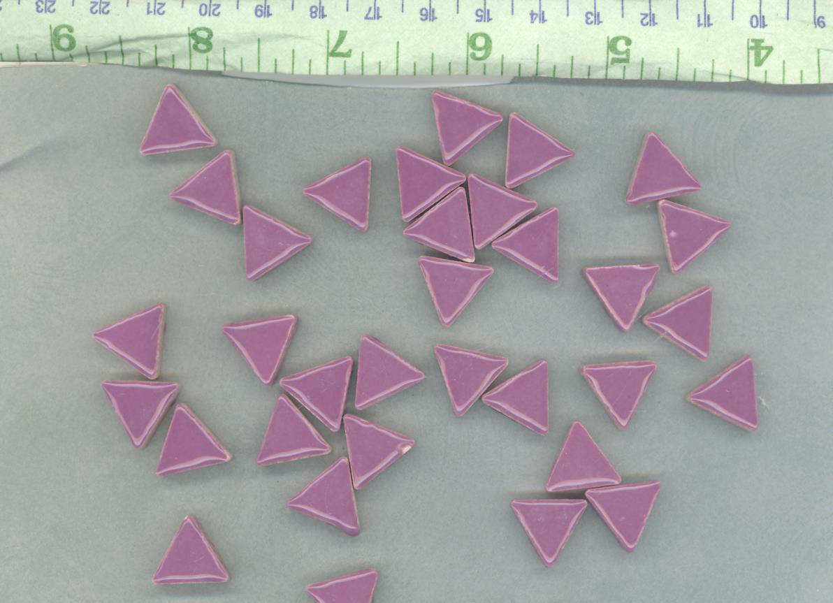 Purple Mini Triangles Mosaic Tiles - 50g Ceramic - 15mm in Violet