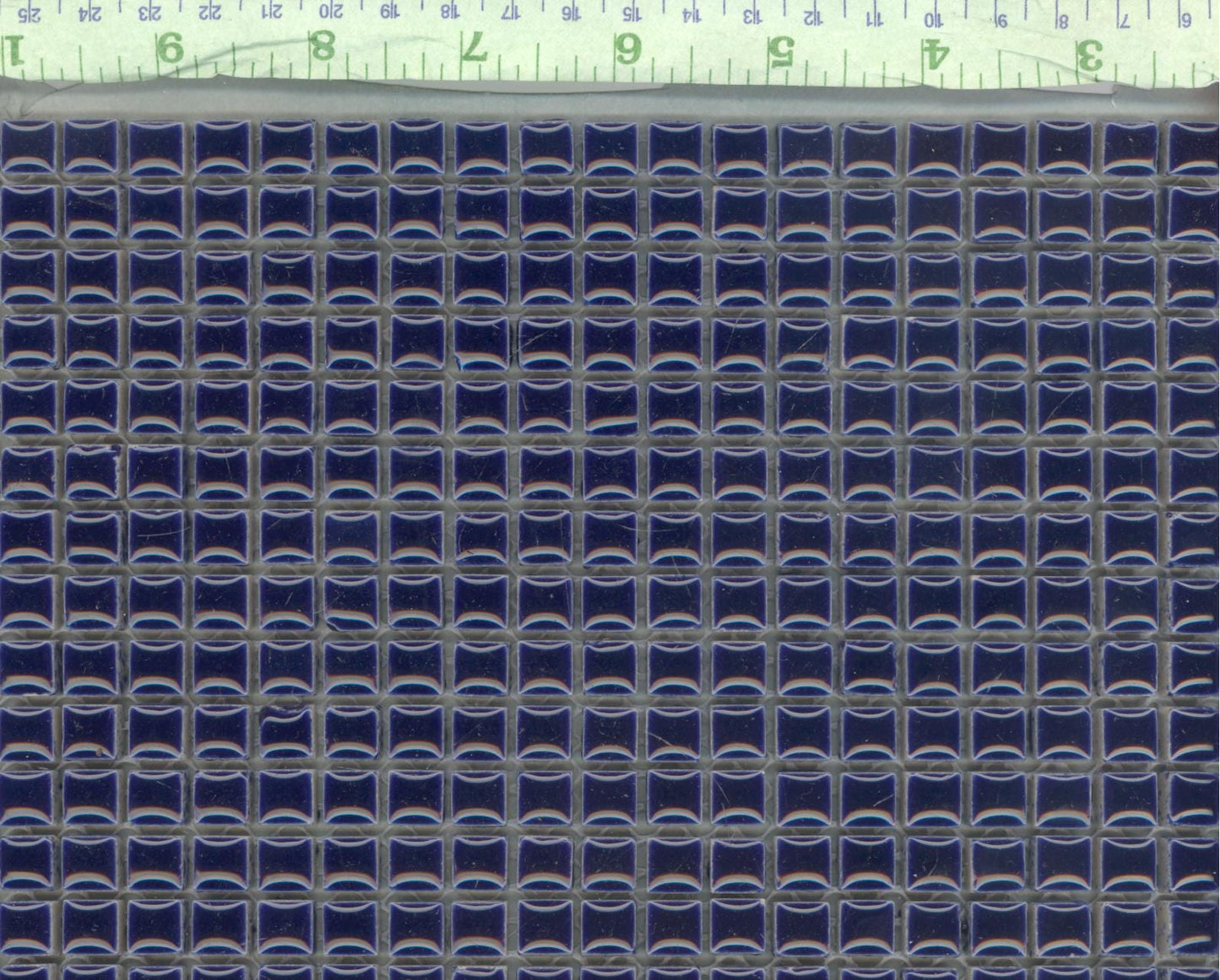 Dark Blue Square Mosaic Tiles - 1 cm Ceramic - Half Pound - Indigo