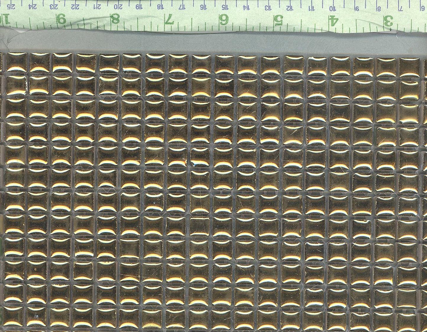 Gold Tiny Square Mosaic Tiles - 1 cm Ceramic - Half Pound in Shiny Mirror Finish