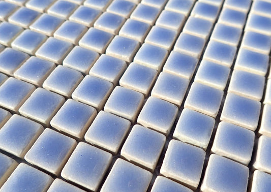 Cornflower Blue Square Mosaic Tiles - 1 cm Ceramic - Half Pound