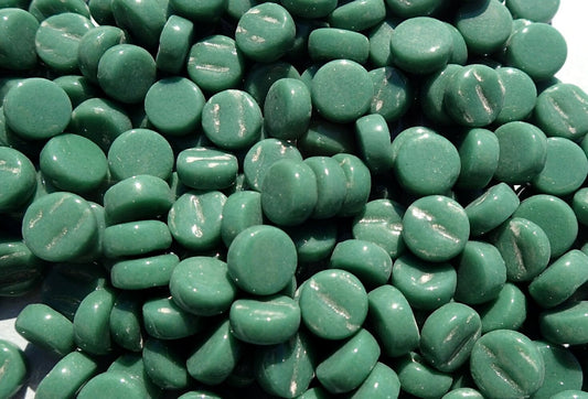 Spruce Green MINI Glass Drops Mosaic Tiles - 50 grams - Over 100 Tiles