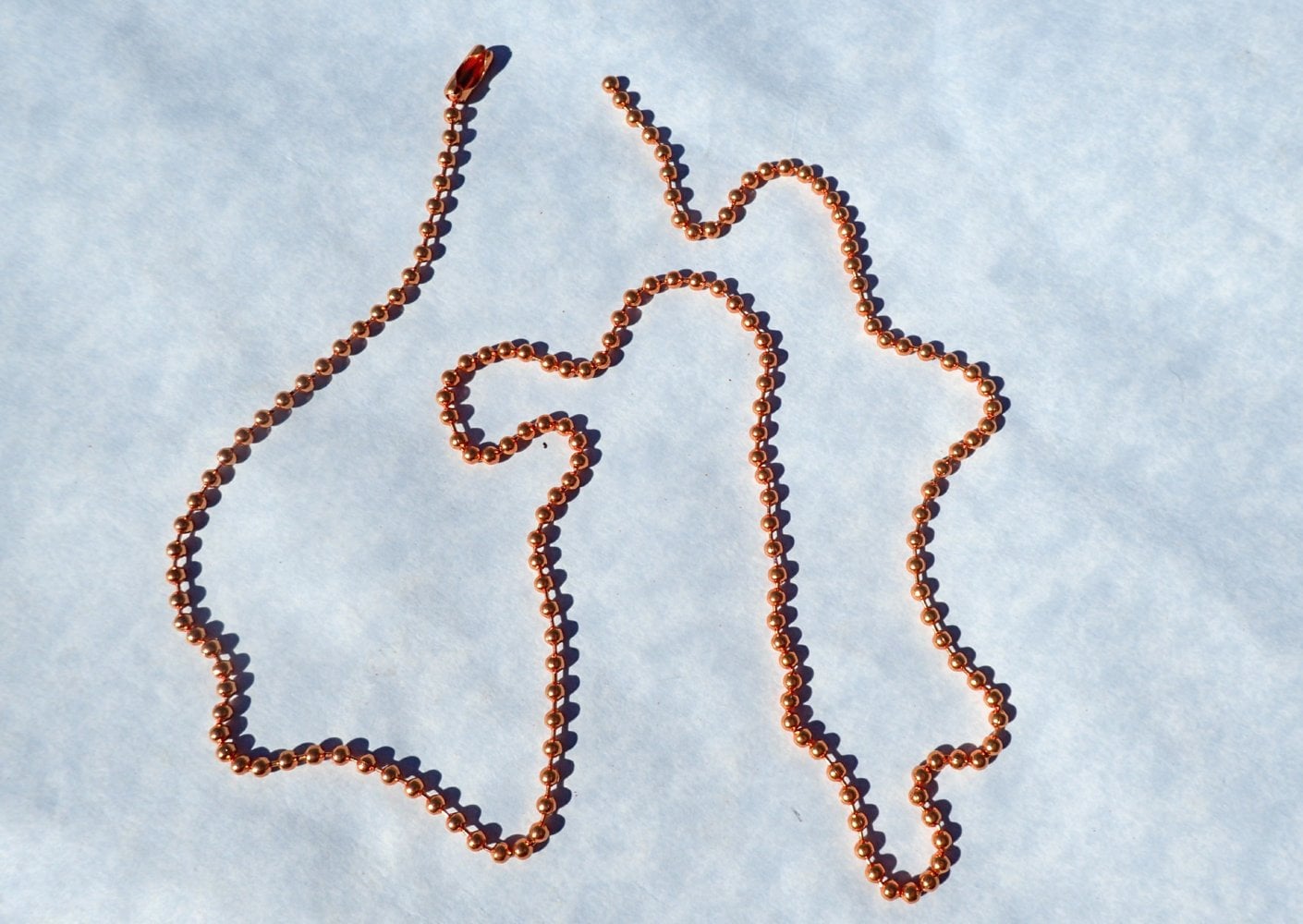 Orange Ball Chain Necklaces - 24 inch - 2.4mm Diameter - Set of 10