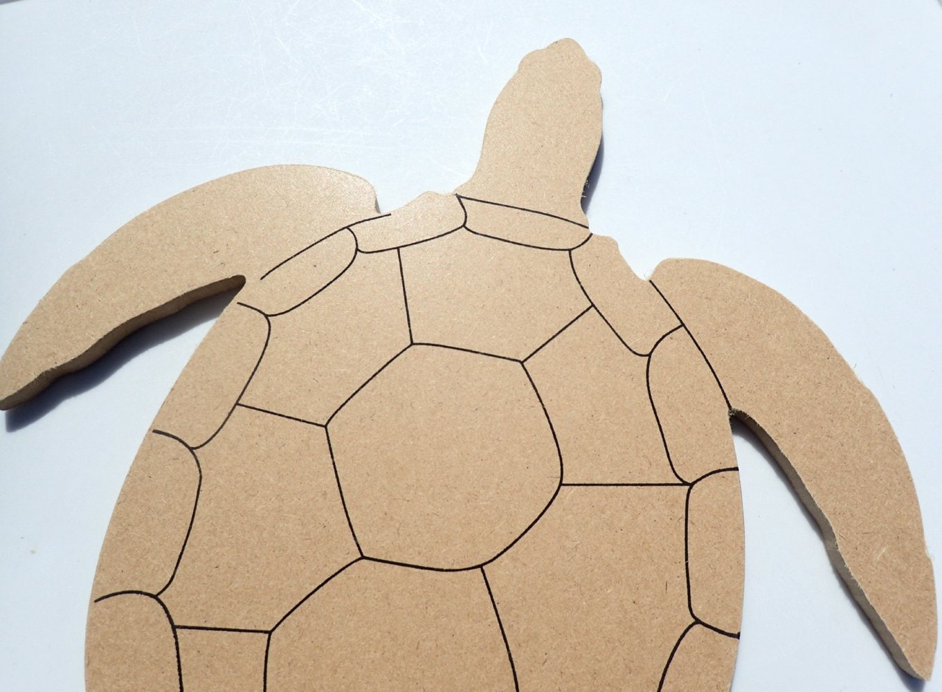 Turtle Plaque - Use as a Base for Mosaics Decoupage or Decorative Painting - Unfinished MDF Thin 8 inch Sign DIY