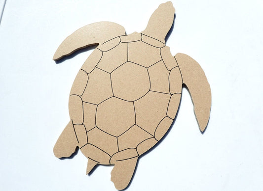 Turtle Plaque - Use as a Base for Mosaics Decoupage or Decorative Painting - Unfinished MDF Thin 8 inch Sign DIY