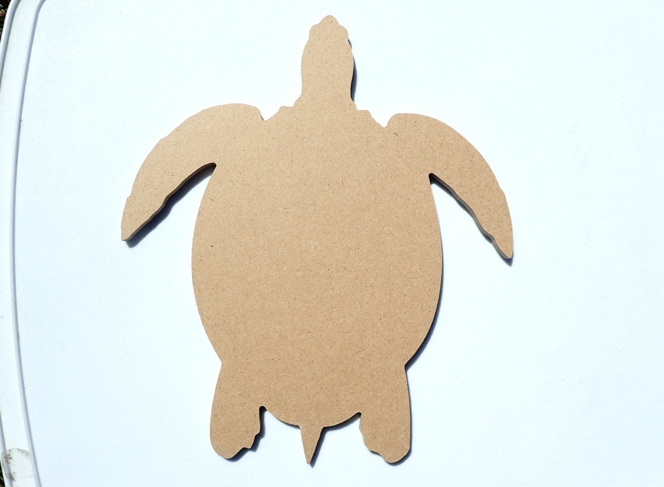 Turtle Plaque - Use as a Base for Mosaics Decoupage or Decorative Painting - Unfinished MDF Thin 8 inch Sign DIY