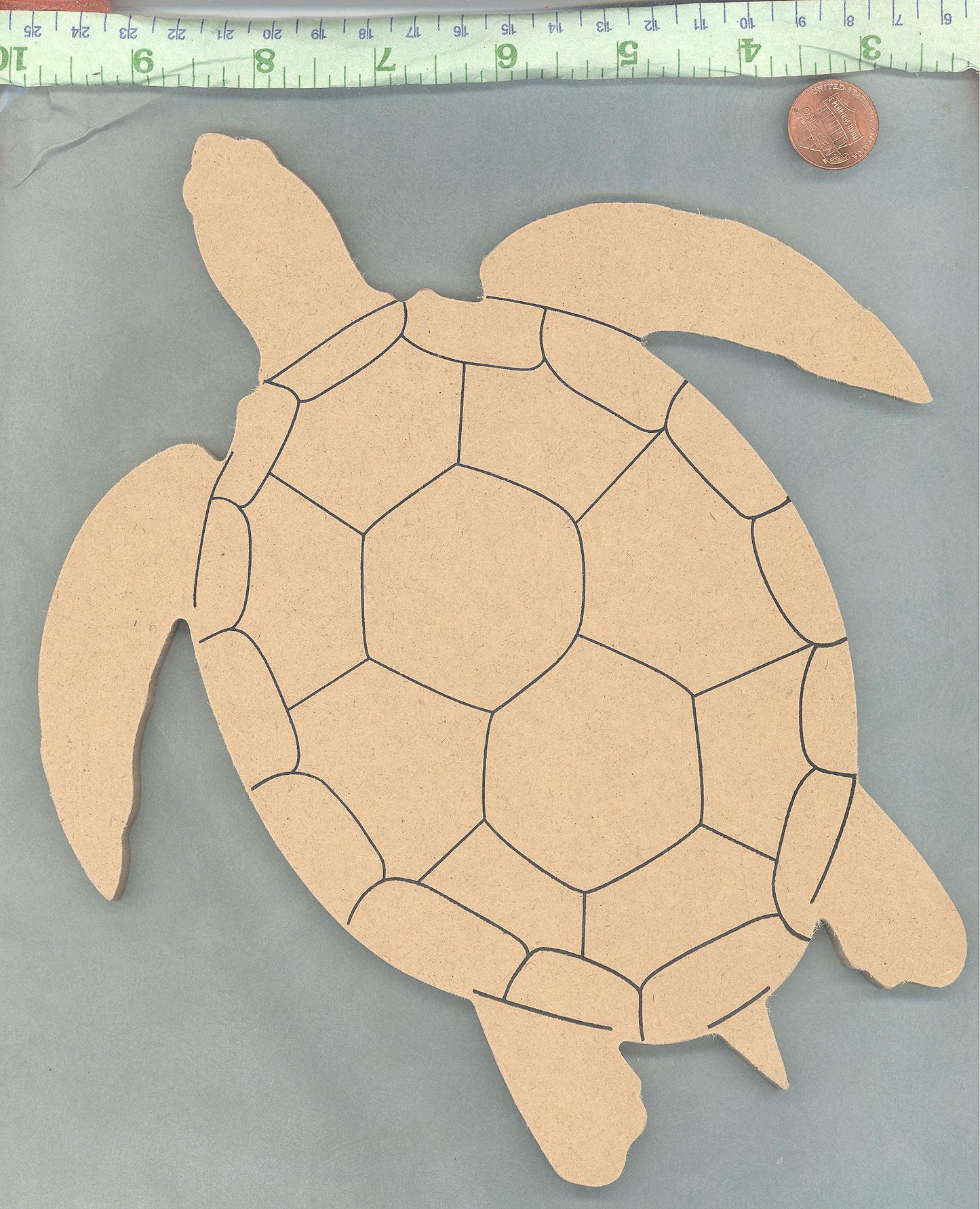 Turtle Plaque - Use as a Base for Mosaics Decoupage or Decorative Painting - Unfinished MDF Thin 8 inch Sign DIY