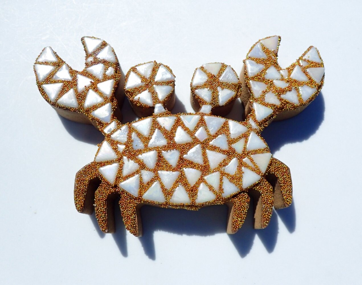 Crab Plaque - Use as a Base for Mosaics Decoupage or Decorative Painting - Unfinished MDF Small 6 inch Sign Beach Sea Life