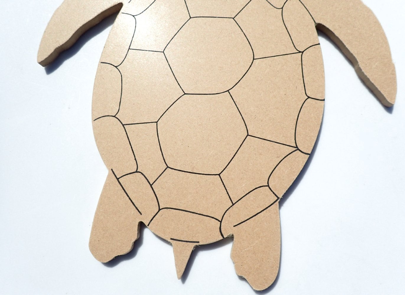 Turtle Plaque - Use as a Base for Mosaics Decoupage or Decorative Painting - Unfinished MDF Thin 8 inch Sign DIY
