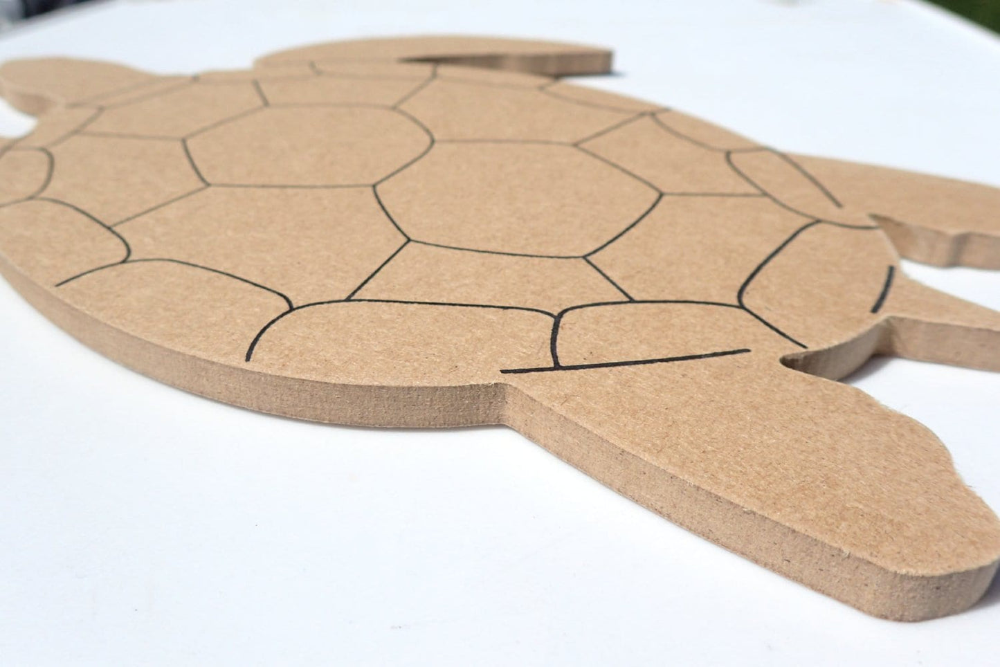 Turtle Plaque - Use as a Base for Mosaics Decoupage or Decorative Painting - Unfinished MDF Thin 8 inch Sign DIY