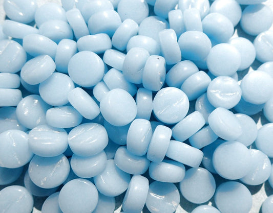 Aqua MINI Glass Drops Mosaic Tiles - 50 grams - Over 100 Glass Gems in Light Blue