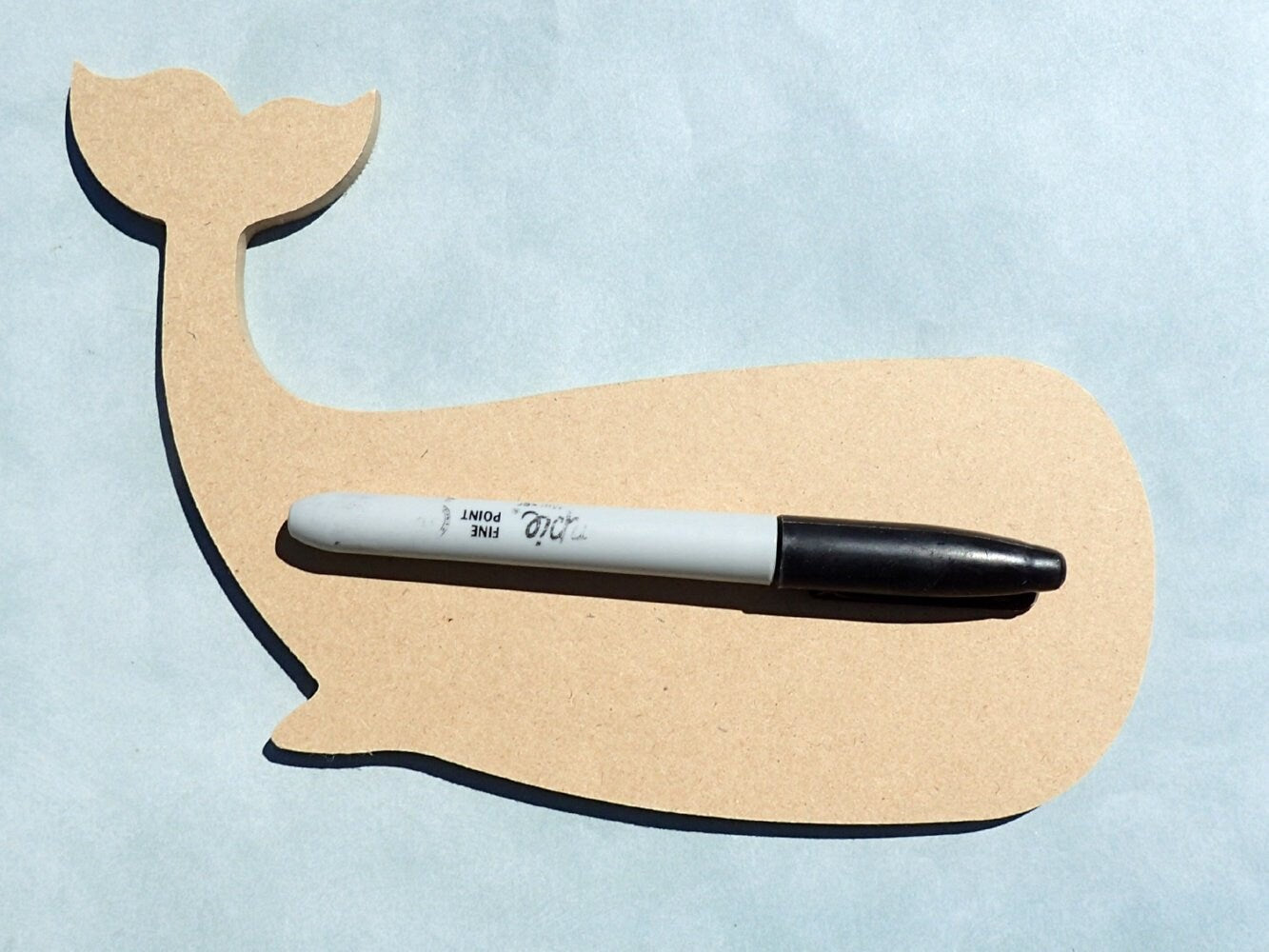 Whale Plaque - Use as a Base for Mosaics Decoupage or Decorative Painting - THIN Unfinished MDF