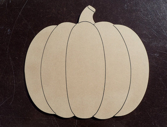 Pumpkin Plaque - Use as a Base for Mosaics or Decorative Painting for Halloween or Fall Decor - Unfinished MDF Large 12 inch Sign DIY