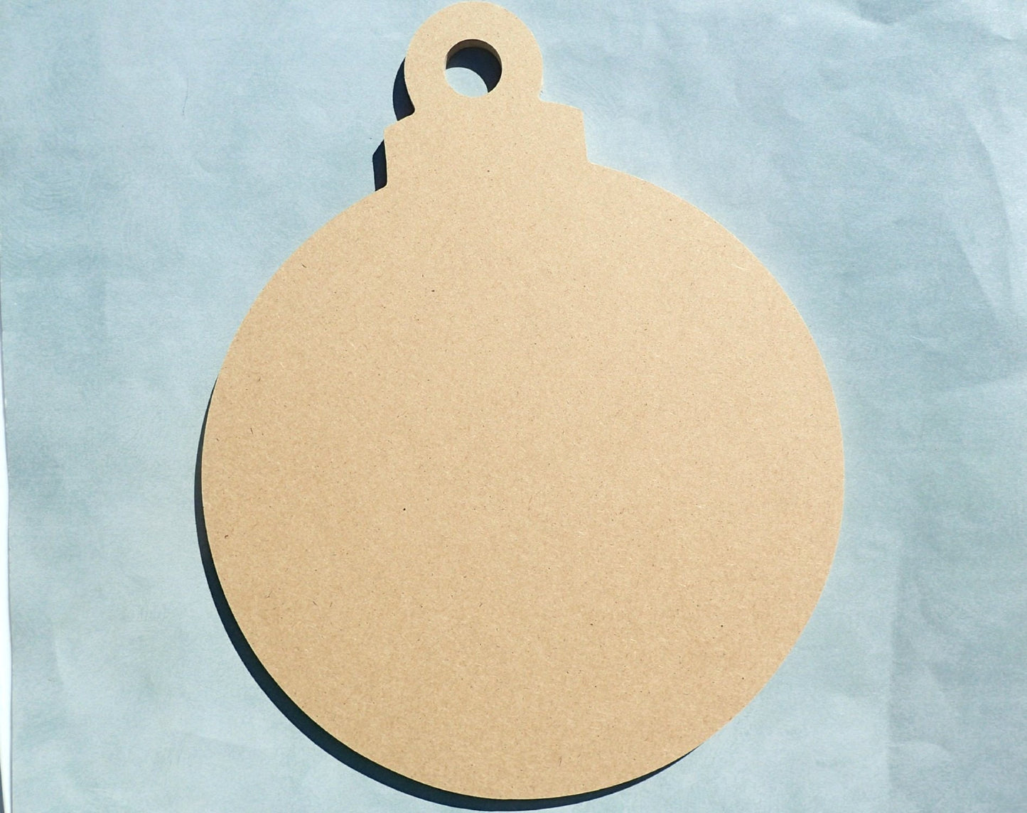 Large Ornament Plaque - Unfinished MDF THIN - 8 inches - DIY Holiday Christmas Decorations