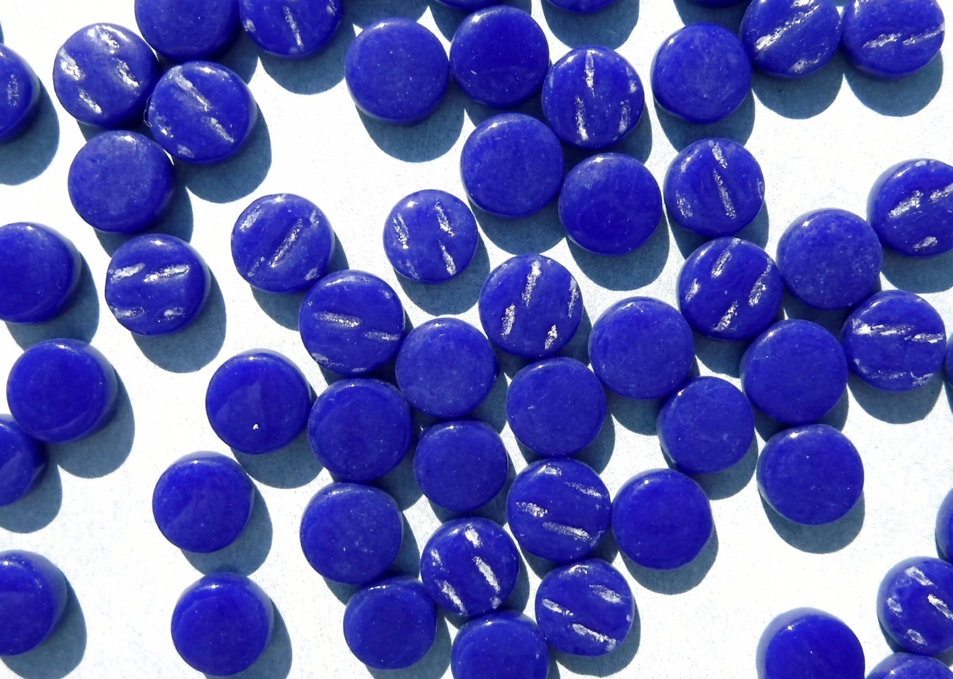 Dark Royal Blue MINI Glass Drops Mosaic Tiles - 50 grams - Over 100 Tiles