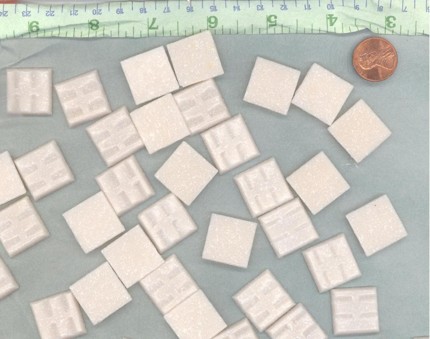 Pale Pink Glass Mosaic Tiles Squares - 20mm - Half Pound of Vitreous Glass Tiles for Craft Projects and Decorations