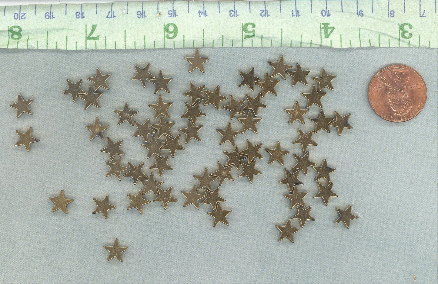 Star Beads - Gold Toned - 8mm - Electroplated Hematite - 20g