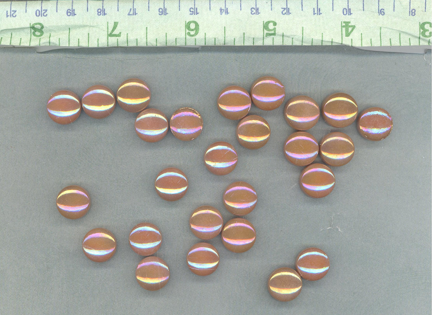 Brown Sugar Iridescent Glass Drops Mosaic Tiles - 100 grams Glass Gems