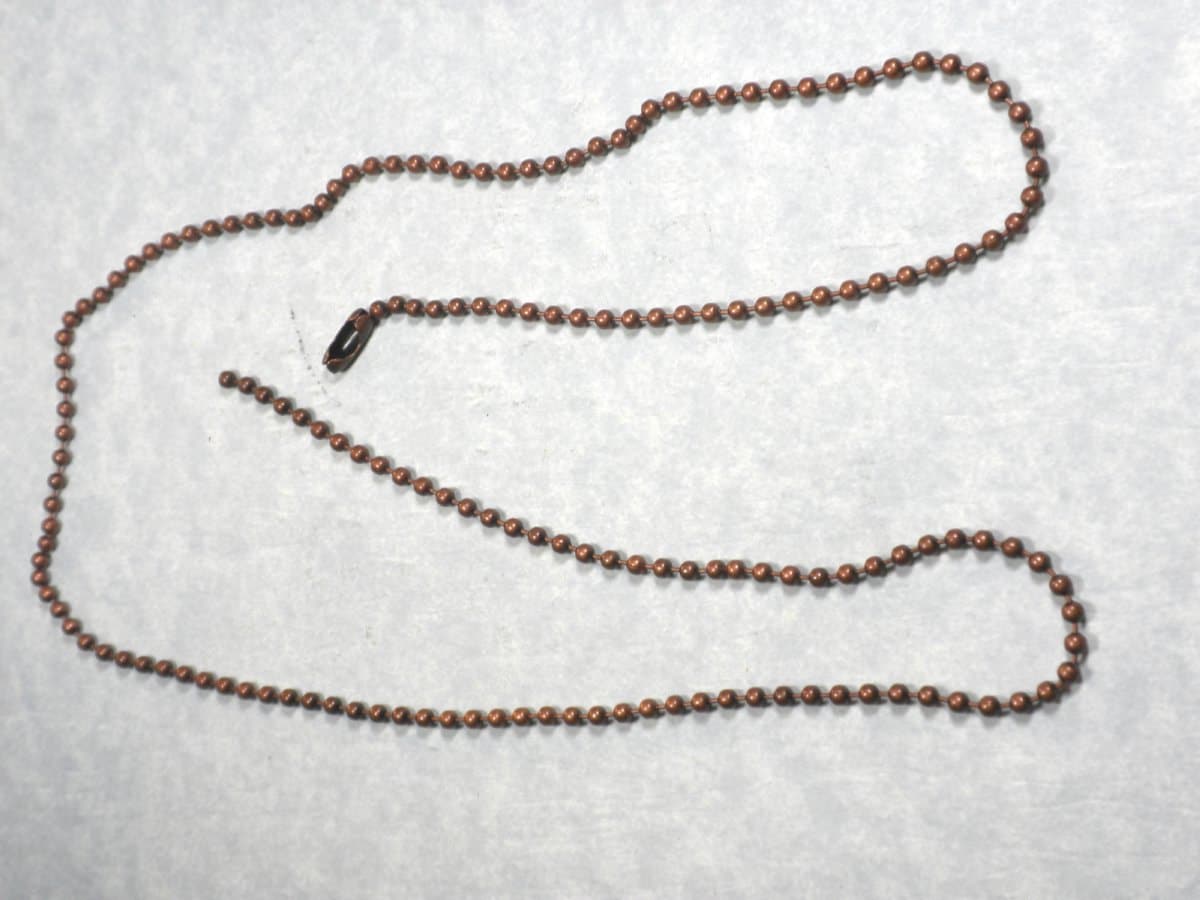Antique Copper Ball Chain Necklaces - 24 inch - 2.4mm Diameter - Set of 25