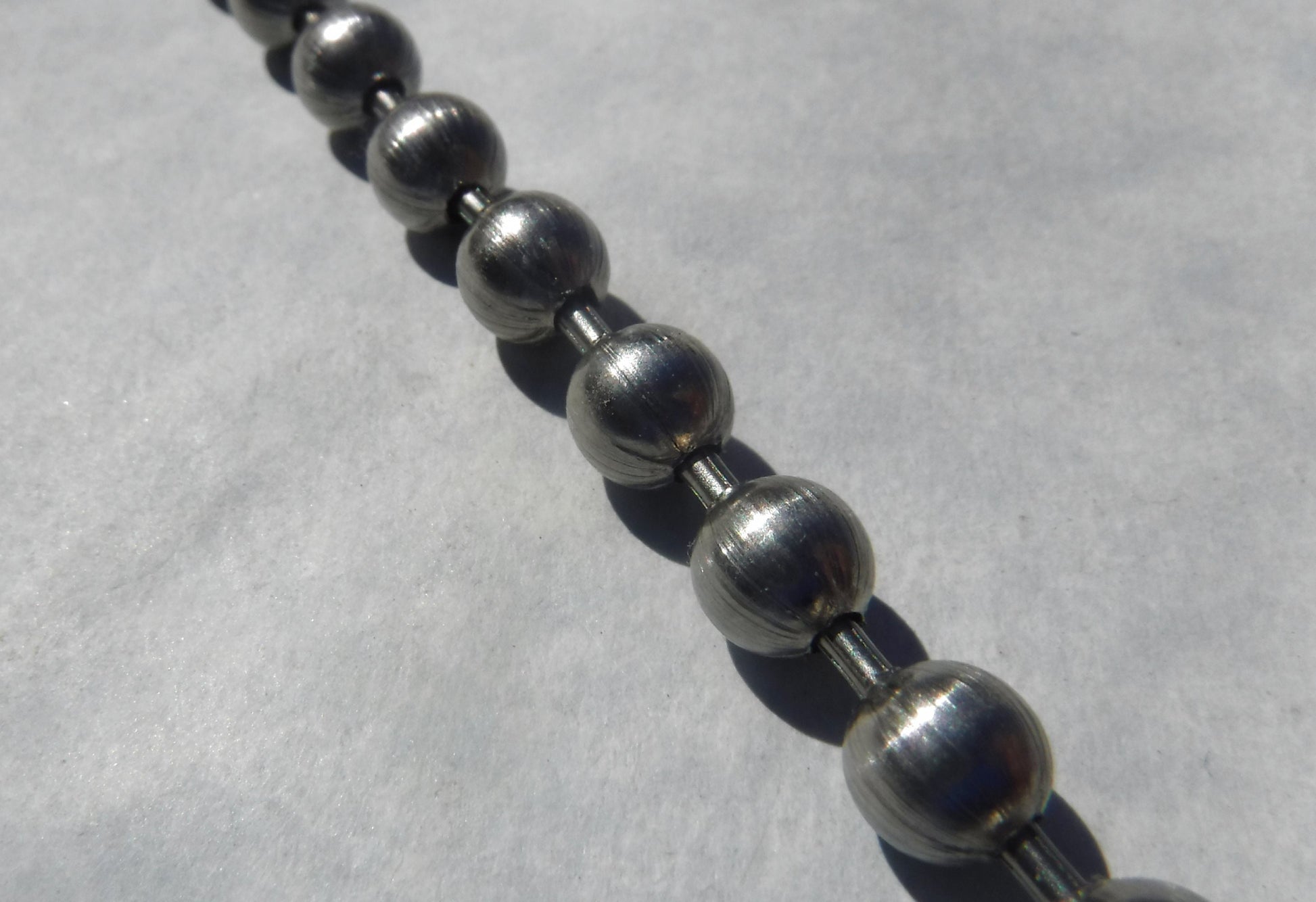 Stainless Steel Ball Chain - 8mm - #15 - By the Foot - Outdoor Mosaics