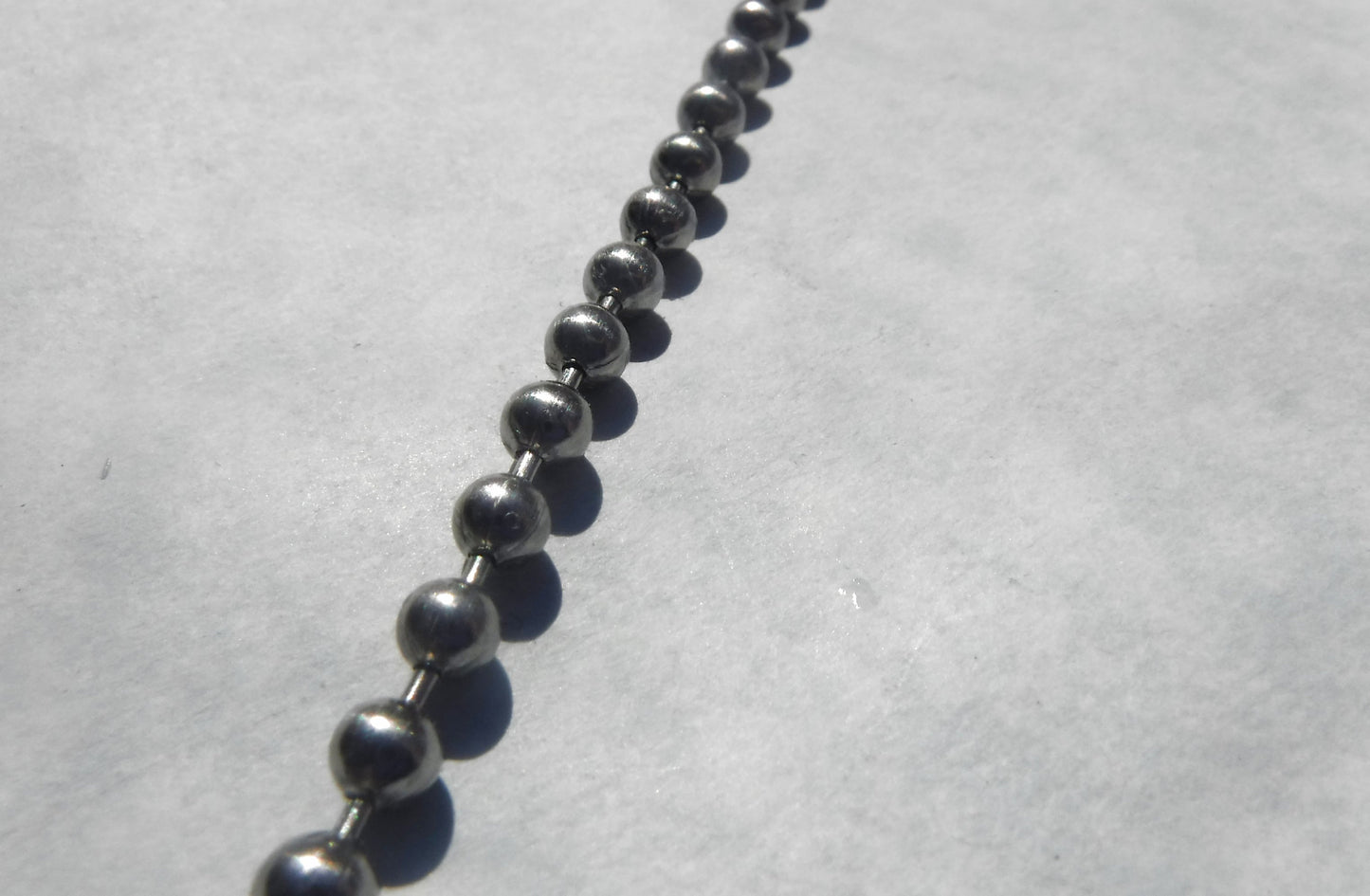 Stainless Steel Ball Chain - 4mm - #8 - By the Foot - Outdoor Mosaics