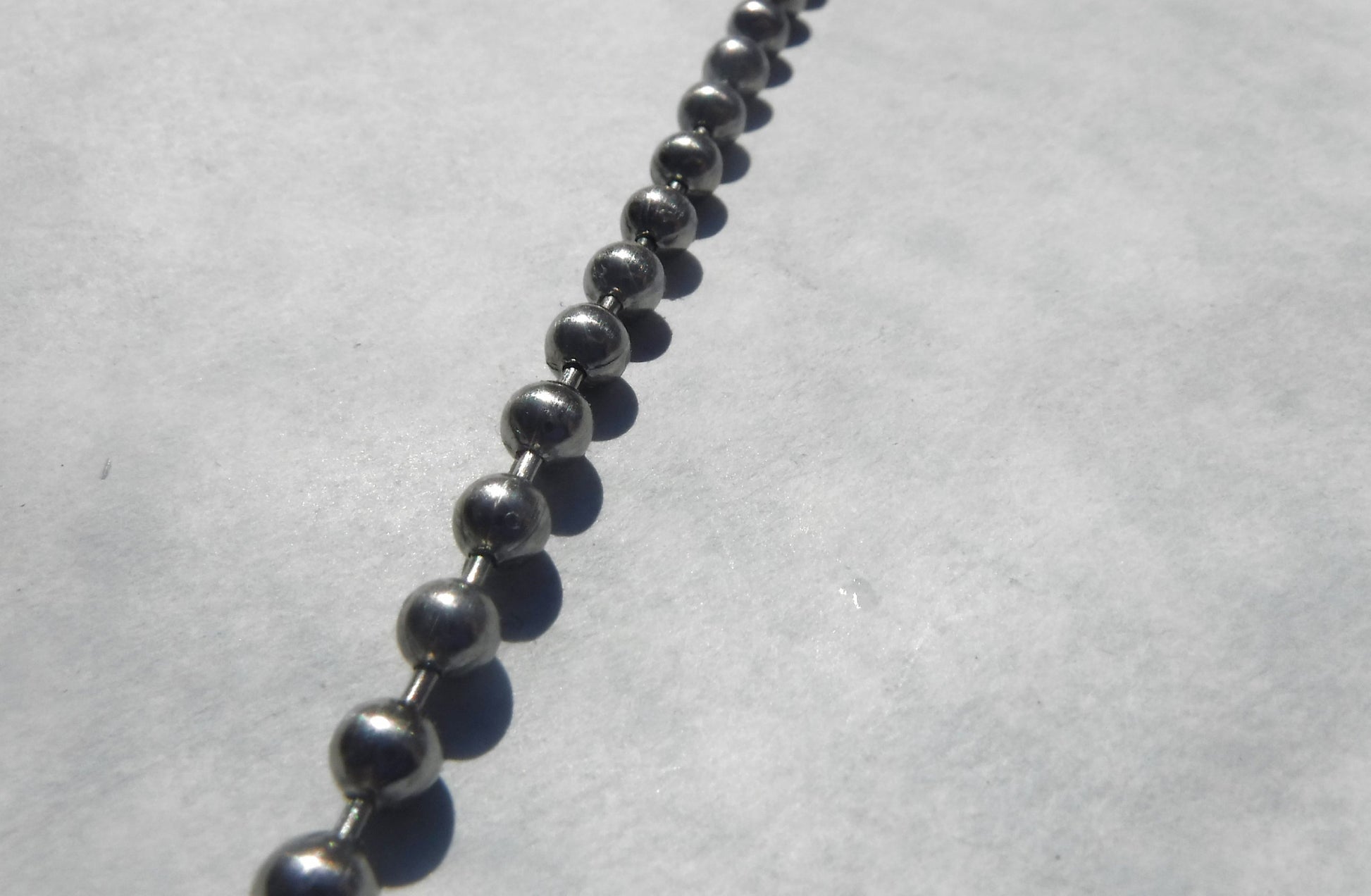 Stainless Steel Ball Chain - 4mm - #8 - By the Foot - Outdoor Mosaics