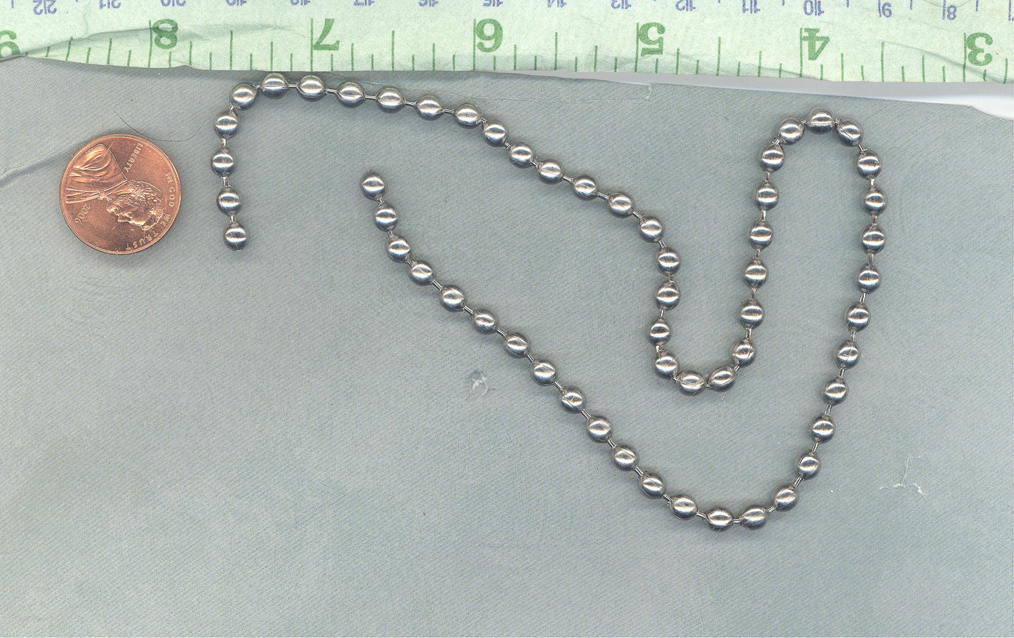 Stainless Steel Ball Chain - 4.5mm - #10 - By the Foot - Outdoor Mosaics