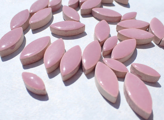 Lilac Petals Mosaic Tiles - 50g Ceramic Leaves in Mix of 2 Sizes 1/2" and 3/4"