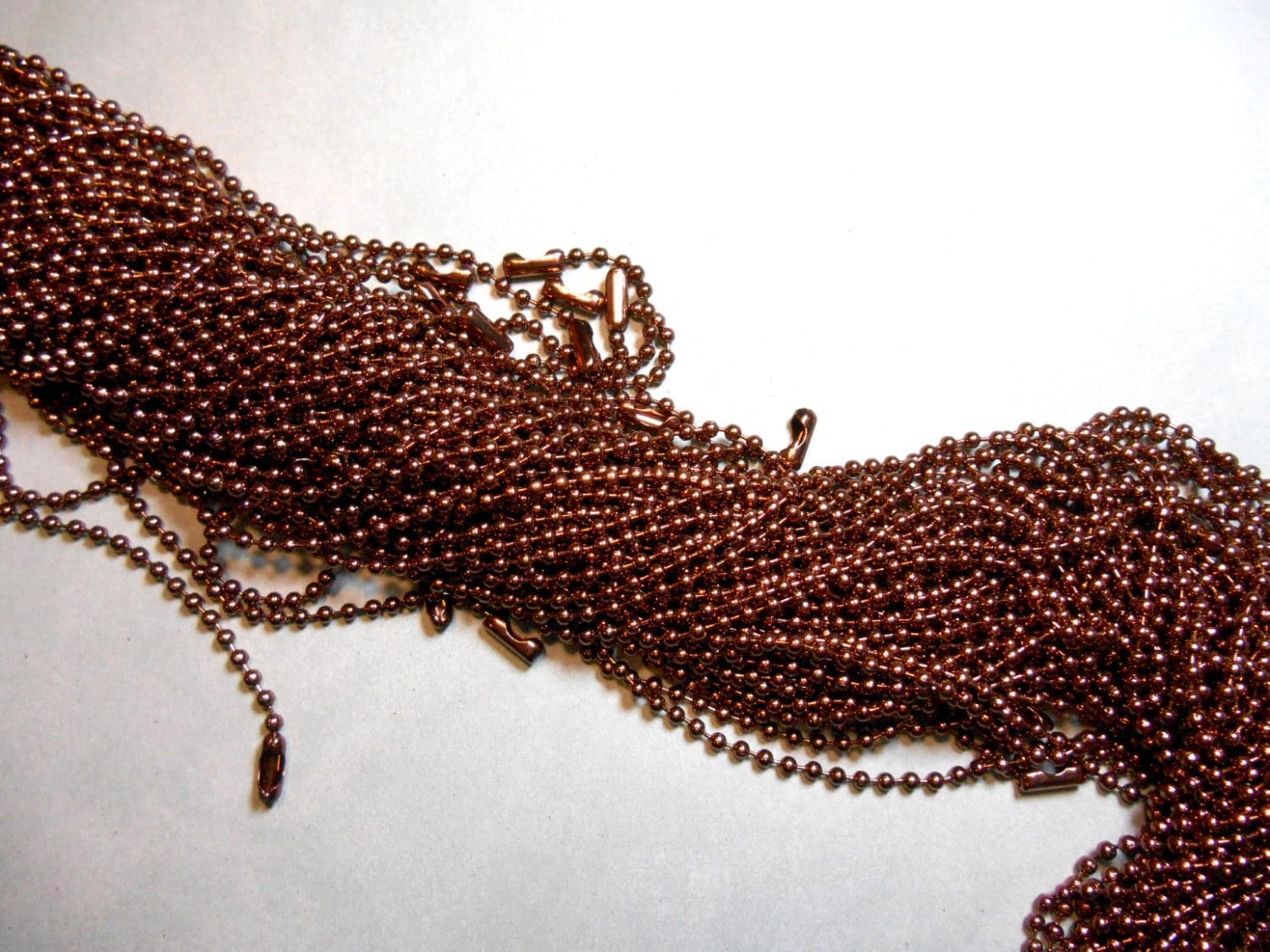 Chocolate Brown Ball Chain Necklaces - 24 inch - 2.4mm Diameter - Set of 25