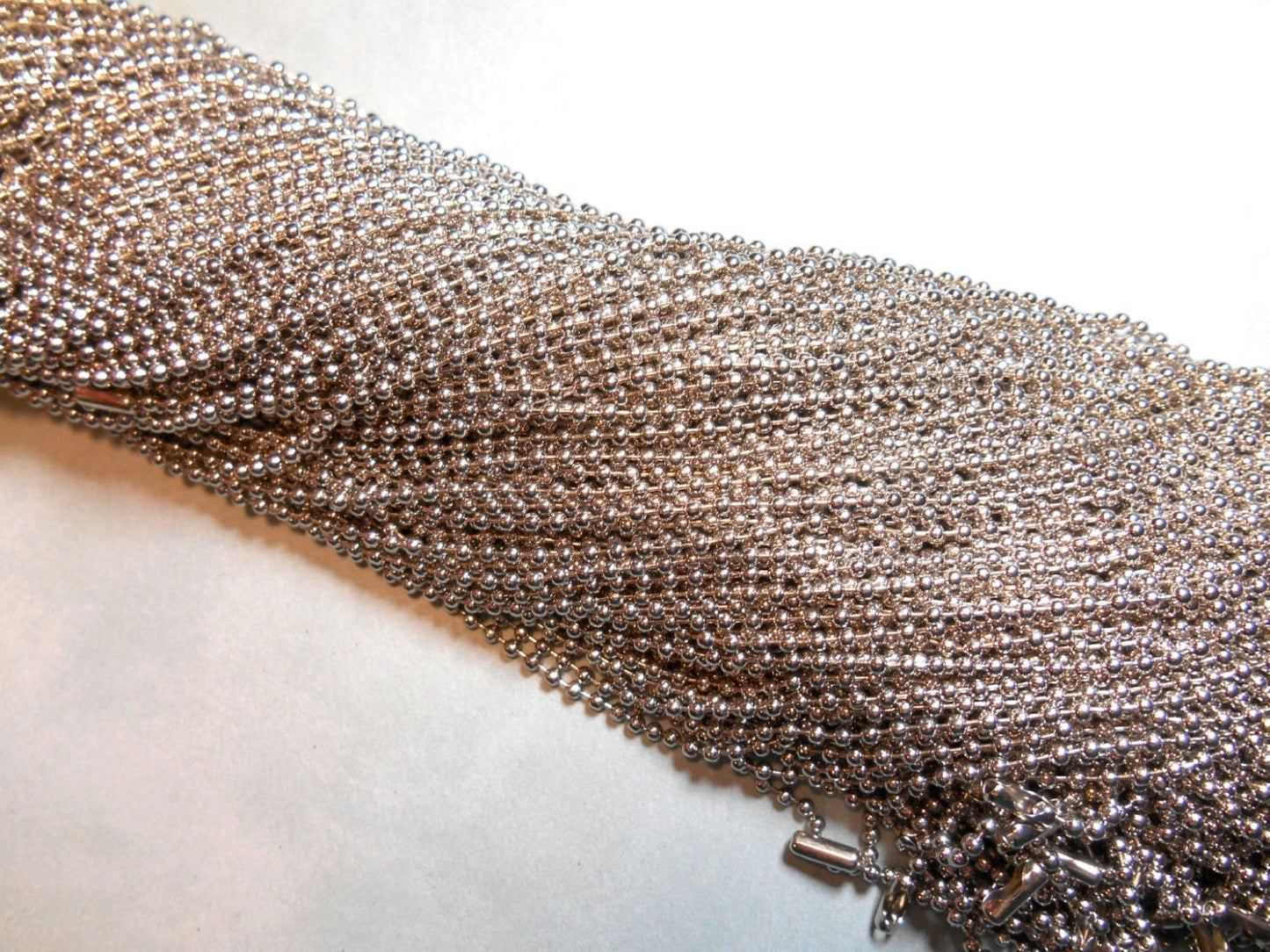 Antique Silver Ball Chain Necklaces - 24 inch - 2.4mm Diameter - Set of 25