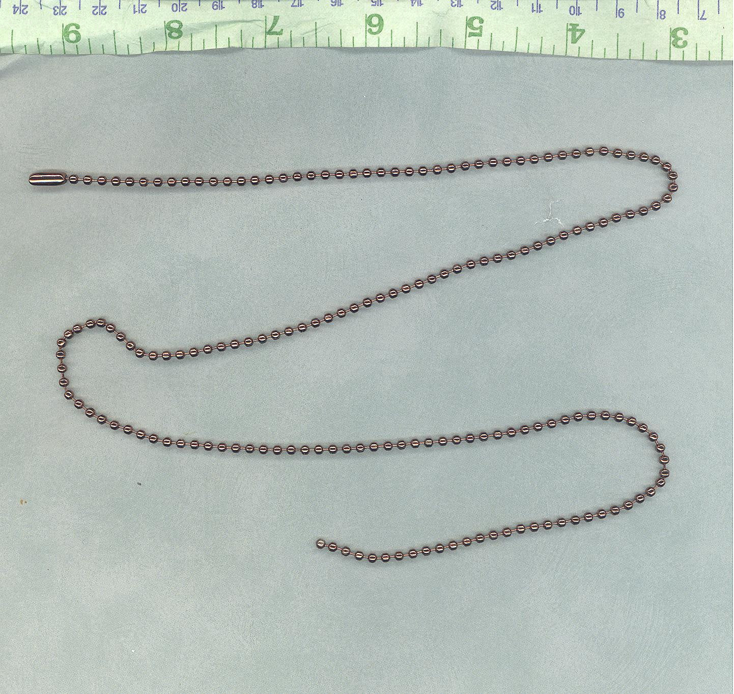 Chocolate Brown Ball Chain Necklaces - 24 inch - 2.4mm Diameter - Set of 25