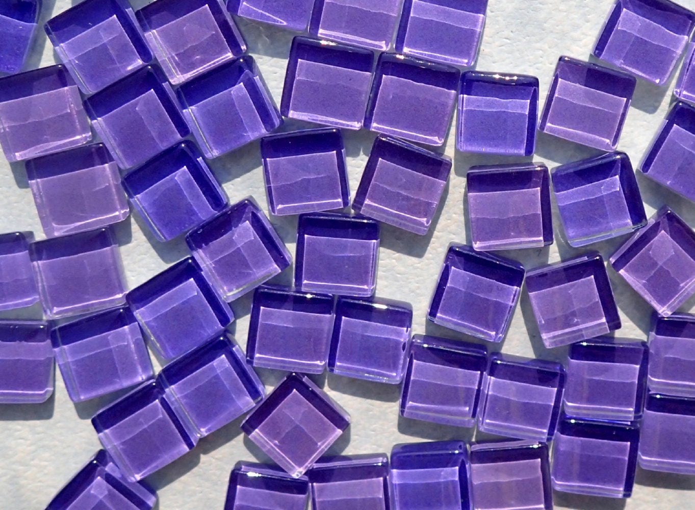 Purple Glass Tiles - 1 cm - 100g - Over 100 Squares