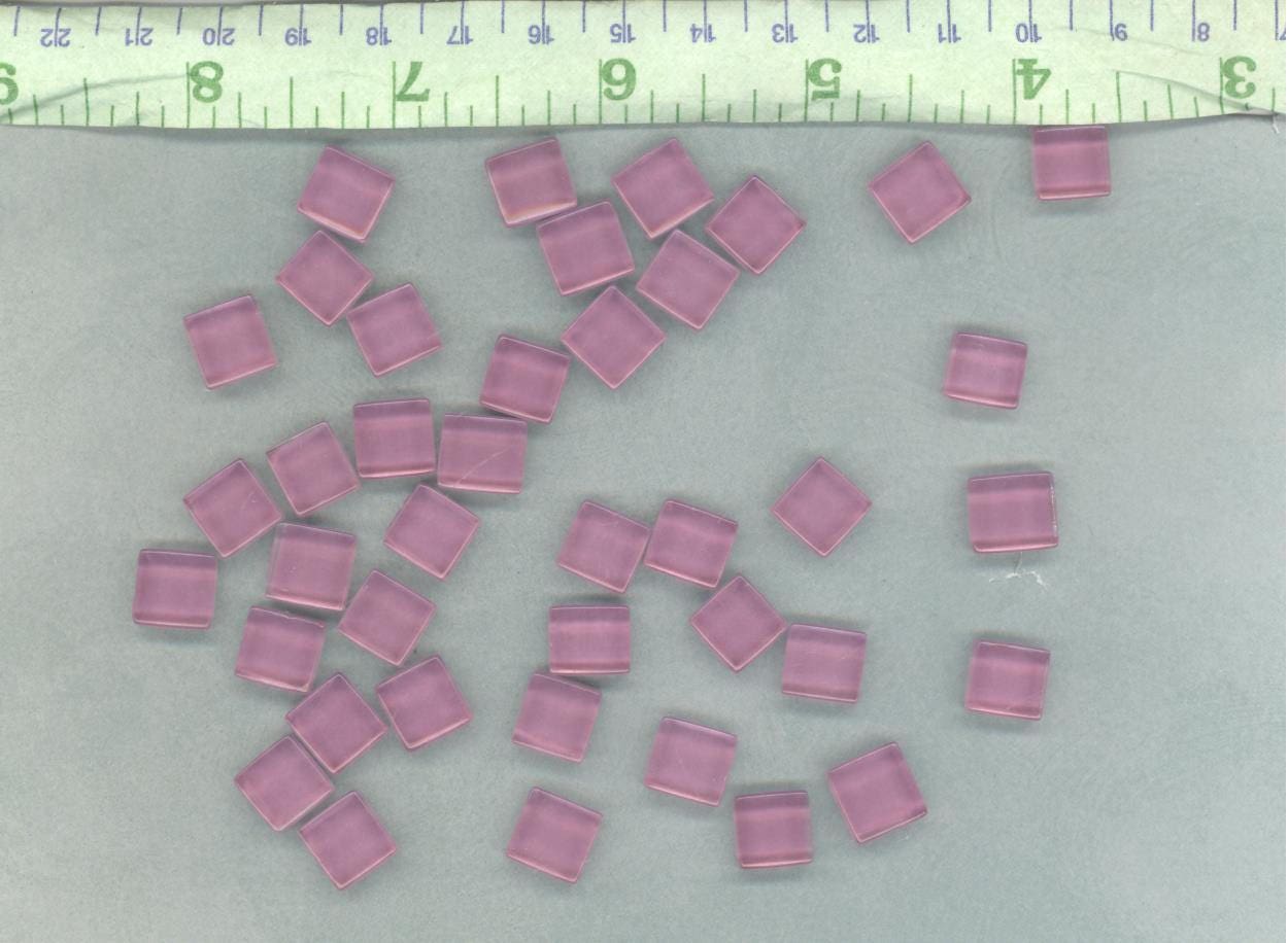 Deep Pink Glass Tiles - 1 cm - 100g - Over 100 Squares