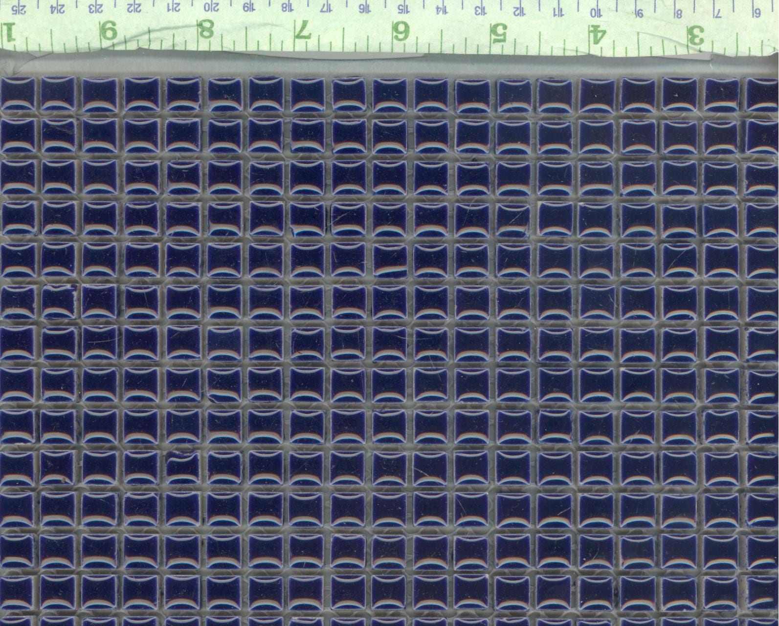 Dark Blue Square Mosaic Tiles - 1 cm Ceramic - Half Pound - Indigo