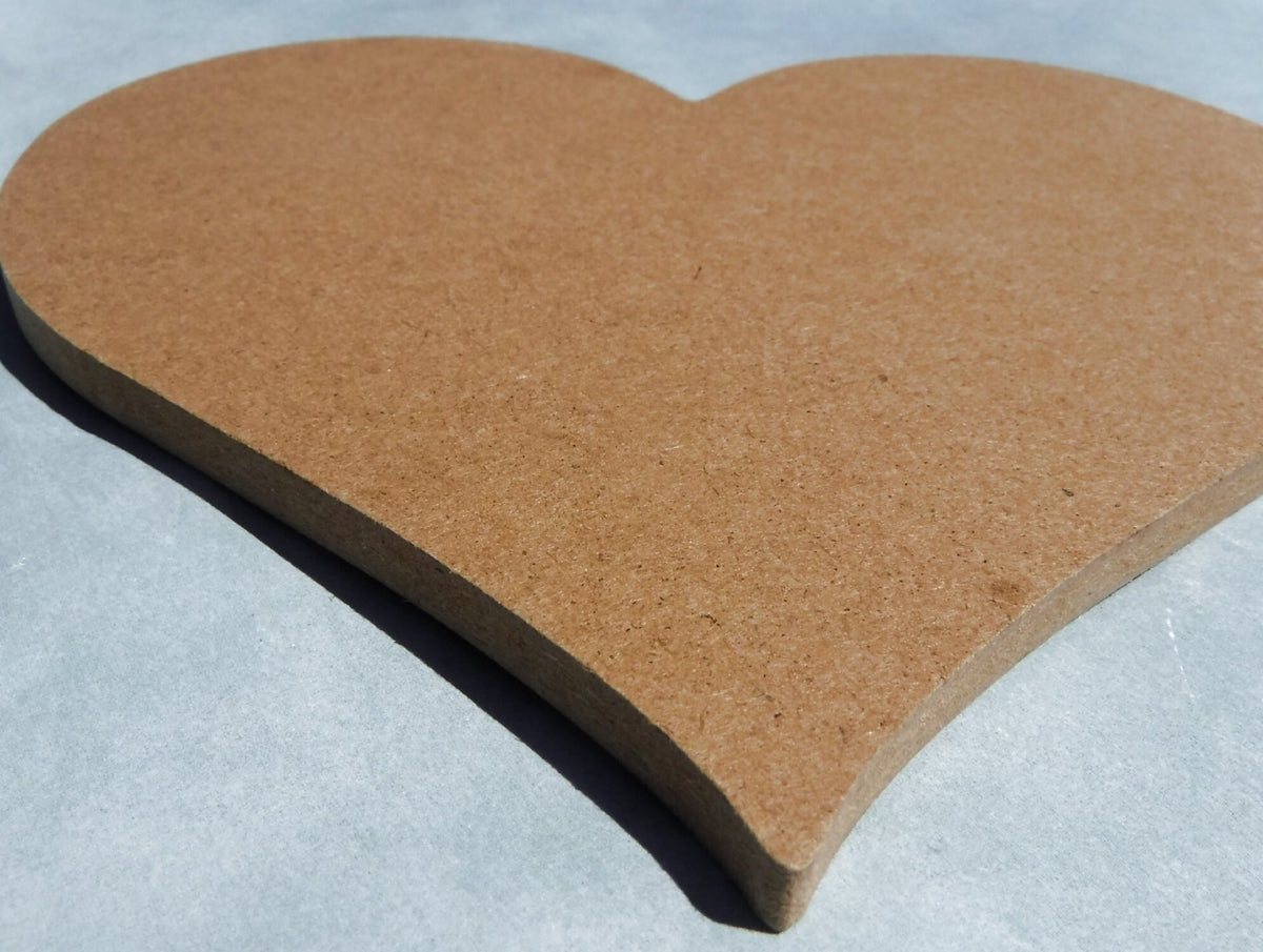 Heart Plaque - 6" - Use as a Base for Mosaics Decoupage or Decorative Painting - Unfinished MDF THIN - Love Valentines Day