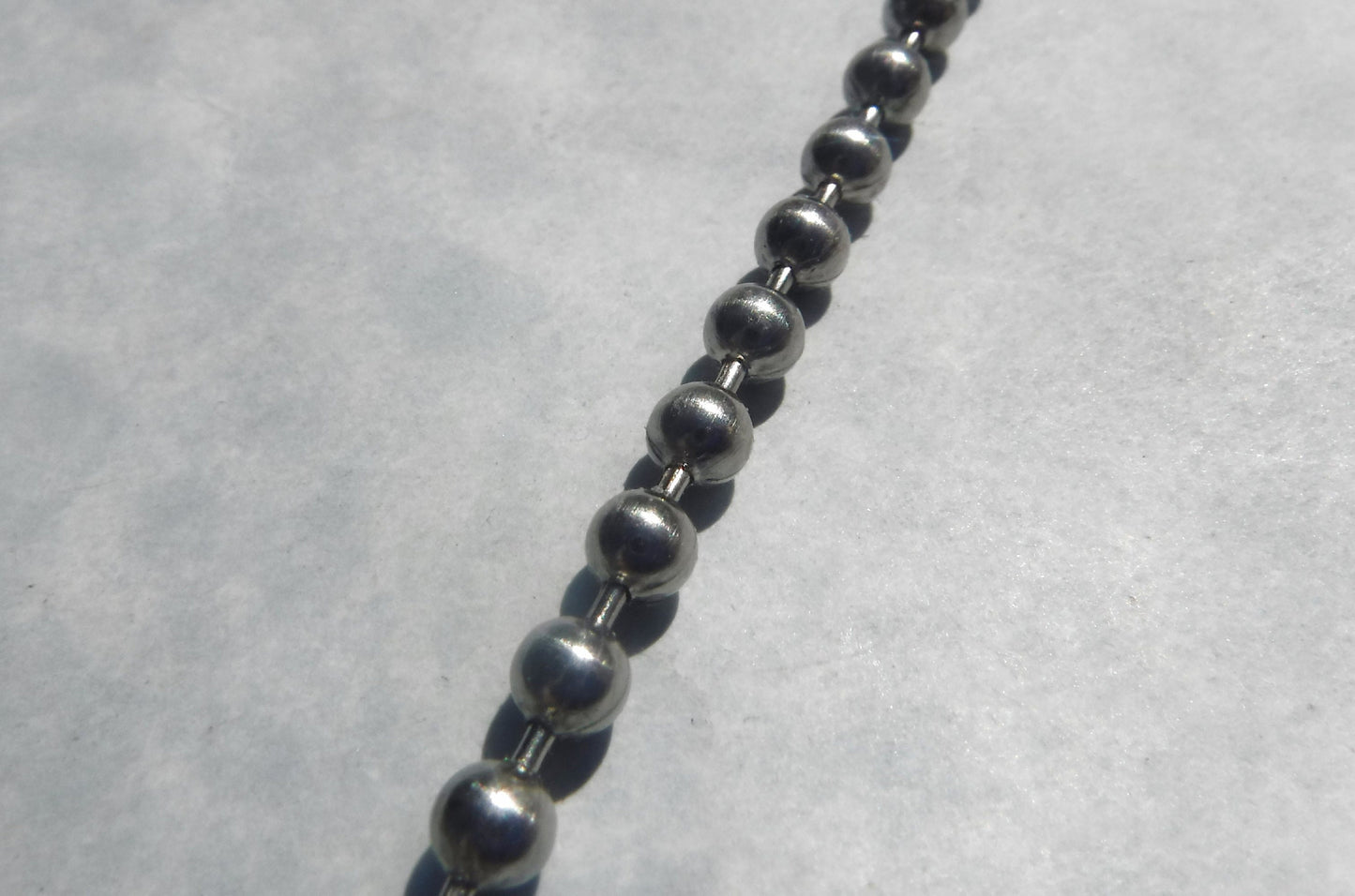 Stainless Steel Ball Chain - 6.3mm - #13 - By the Foot - Outdoor Mosaics