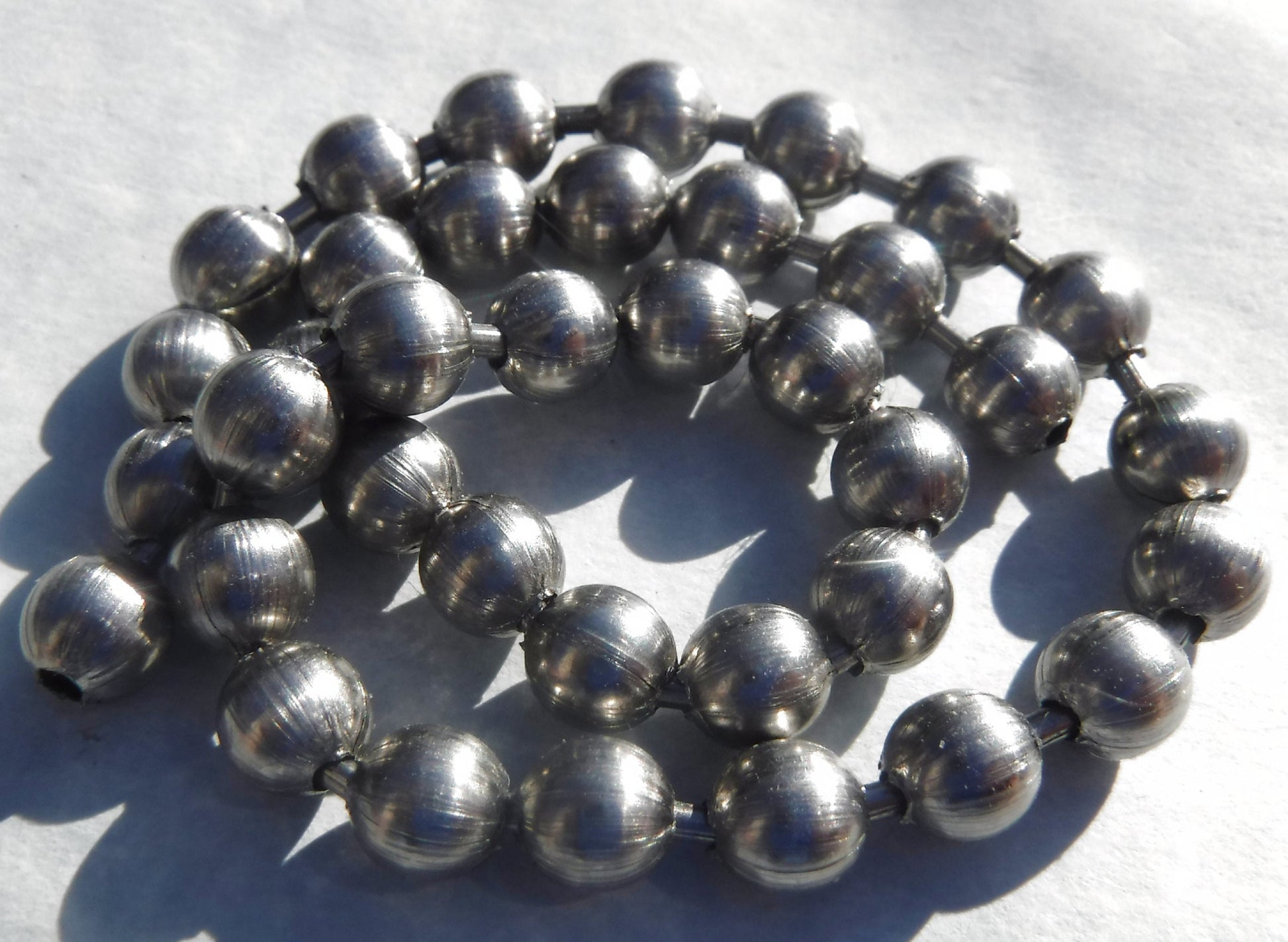 Stainless Steel Ball Chain - 6.3mm - #13 - By the Foot - Outdoor Mosaics