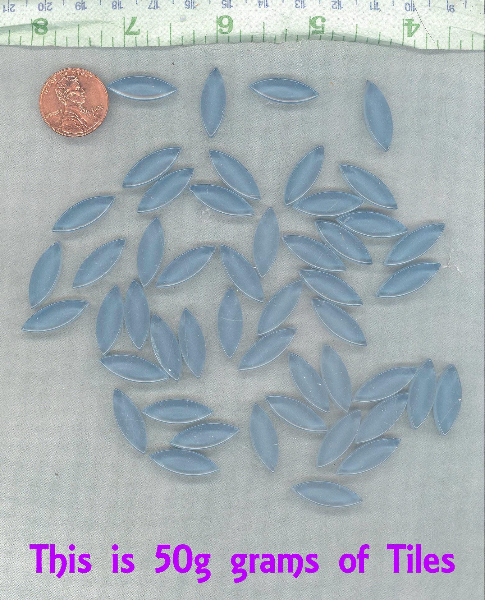 Aqua Petals Mosaic Glass Tiles - 50g - Approximately 50 - Mandala