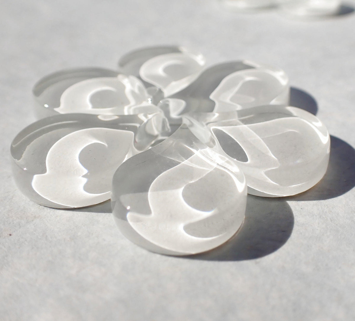 White Raindrop Mandala Mosaic Glass Tiles - 50g - Over 30 Pieces