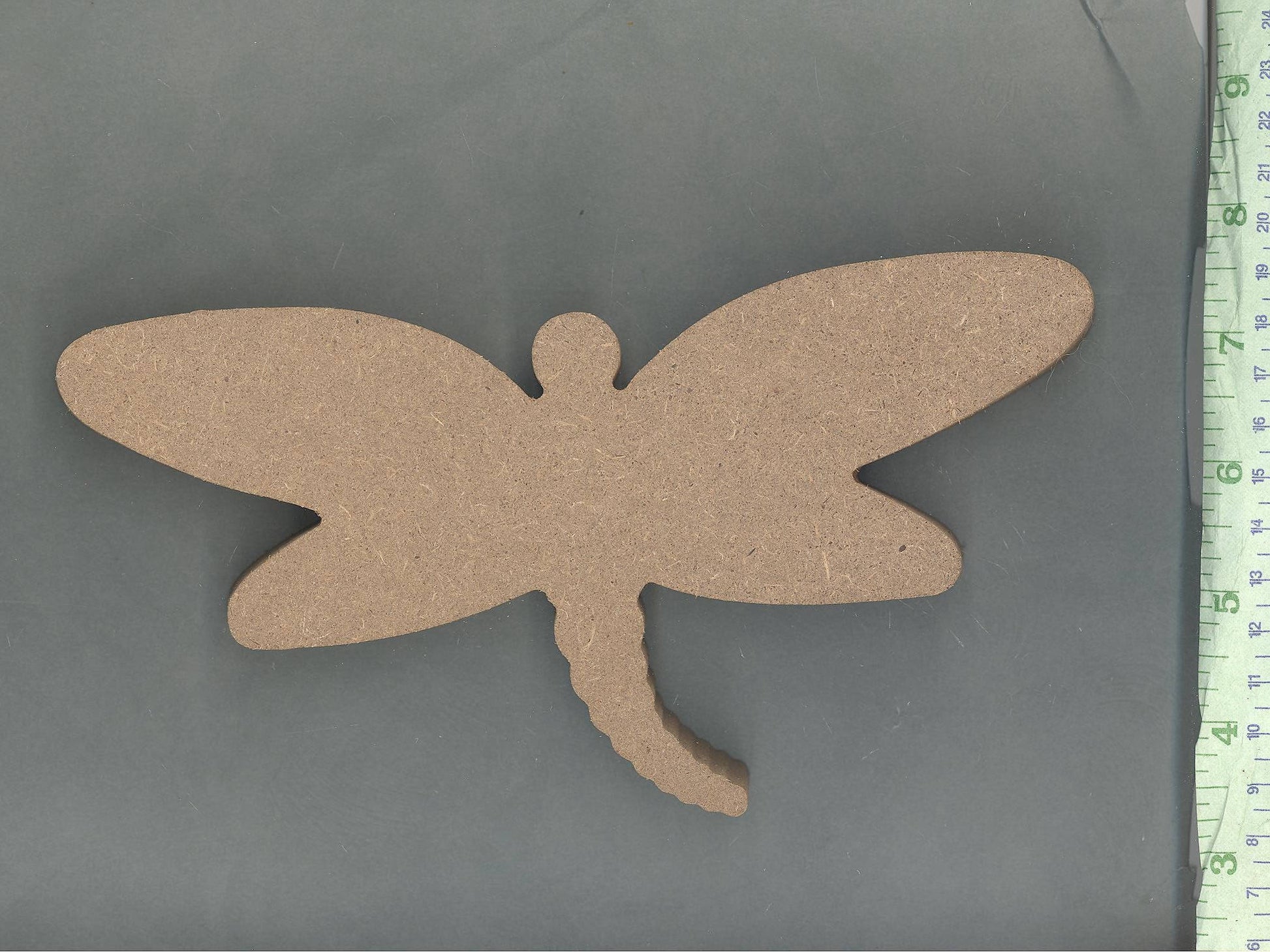 Dragonfly Plaque - Unfinished MDF Small 8 inch Sign - Use as a Base for Mosaics Decoupage or Decorative Painting