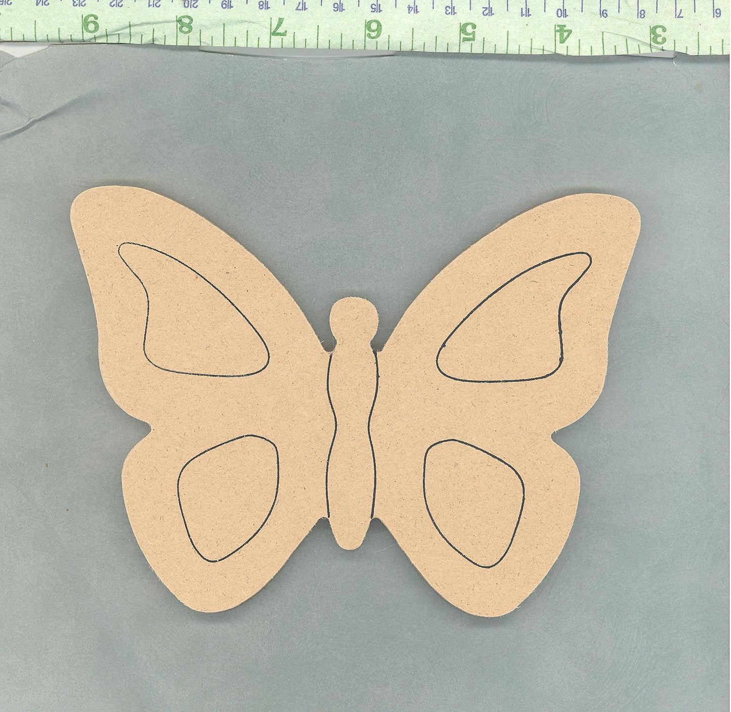 Butterfly Plaque - Use as a Base for Mosaics Decoupage or Decorative Painting - THIN Unfinished MDF Small 6 inch Sign DIY