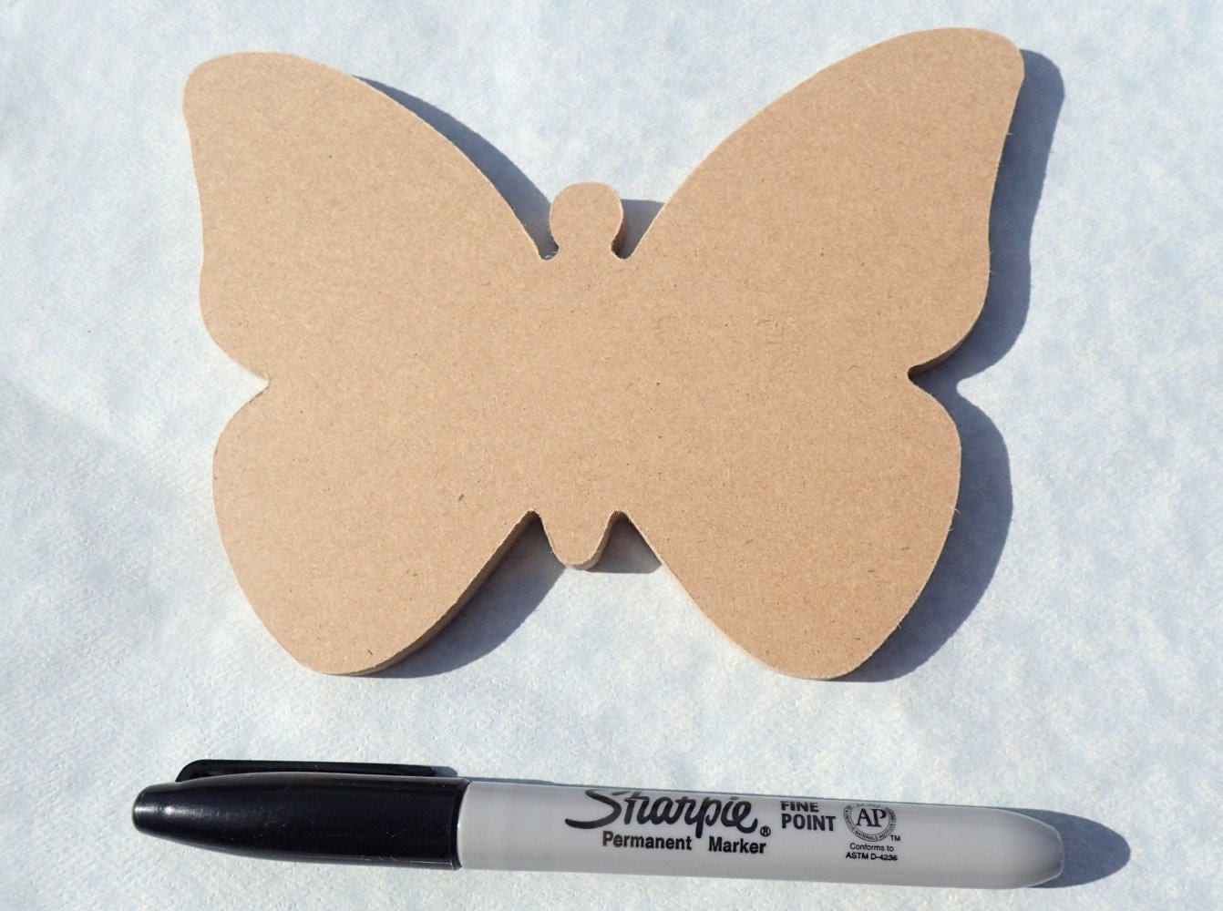 Butterfly Plaque - Use as a Base for Mosaics Decoupage or Decorative Painting - THIN Unfinished MDF Small 6 inch Sign DIY